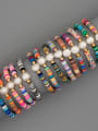 thumb Stainless steel Multi Color Polymer Clay Geometric Bohemia Stretch Bracelet 3