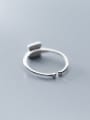 thumb 925 Sterling Silver Square Minimalist Free Size Ring 1