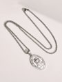 thumb Stainless steel Oval Hip Hop Necklace 3