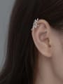 thumb 925 Sterling Silver Leaf Minimalist Clip Earring 1