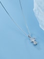 thumb 925 Sterling Silver Cubic Zirconia Dog Minimalist Necklace 0
