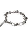 thumb 925 Sterling Silver Hollow Geometric chain Artisan Link Bracelet 0
