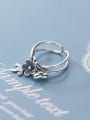 thumb 925 Sterling Silver Vintage cute flower pony pendant Ring 1