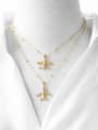 thumb Brass Cubic Zirconia Irregular Trend Necklace 1