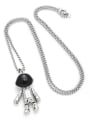 thumb Stainless steel Chain Alloy Pendant Boy Hip Hop Long Strand Necklace 2