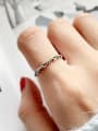 thumb 925 Sterling Silver Geometric Vintage Buckle Free Size Midi Ring 0