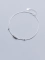 thumb 925 Sterling Silver Minimalist   Round  Bead Anklet 0