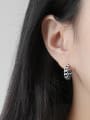 thumb S925 sterling silver simple Retro Chain Earrings 1