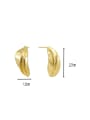 thumb Brass Irregular Trend Stud Earring 2