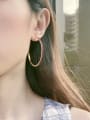 thumb Copper Cubic Zirconia Geometric Minimalist Hoop Earring 1