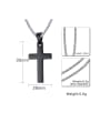 thumb Stainless Steel Simple Smooth Cross Necklace 1