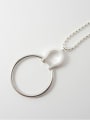 thumb 925 Sterling Silver Hollow Round Minimalist Beaded Necklace 2