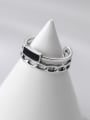 thumb 925 Sterling Silver Acrylic Geometric Vintage Stackable Ring 2