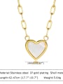 thumb Titanium Steel Shell Heart Minimalist Necklace 3