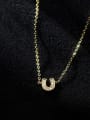 thumb 925 Sterling Silver Letter Minimalist U shape Pendant Necklace 2