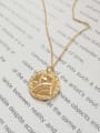 thumb 925 sterling silver gold head Coin Pendant Necklace 2
