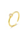 thumb Sterling silver minimalist single Zricon gold free size ring 0