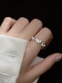 thumb 925 Sterling Silver Cubic Zirconia Butterfly Minimalist Band Ring 1