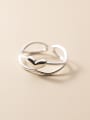 thumb 925 Sterling Silver Heart Minimalist Stackable Ring 1