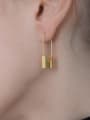 thumb Titanium Steel Locket Minimalist Pin Hook Earring 3