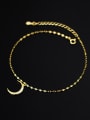 thumb 925 Sterling Silver  Minimalist  Moon Anklet 0