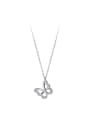 thumb 925 Sterling Silver Cubic Zirconia Butterfly Minimalist Necklace 4
