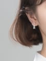 thumb 925 Sterling Silver Leaf Minimalist Drop Earring 2
