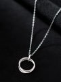 thumb 925 Sterling Silver Hollow Round Minimalist Necklace 1