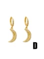 thumb Brass Cubic Zirconia Star Hip Hop Huggie Earring 4