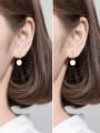 thumb 925 sterling silver  Simple geometric minimalist huggie earring 2