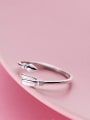 thumb 925 Sterling Silver Feather Minimalist Free Size Ring 2