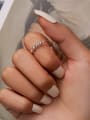 thumb 925 Sterling Silver Bead Geometric Minimalist Bead Ring 2