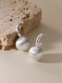 thumb 925 Sterling Silver Round Ball Minimalist Drop Earring 2