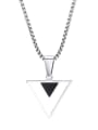 thumb Stainless steel Triangle Hip Hop Necklace 4