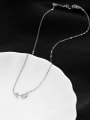 thumb 925 Sterling Silver Cats Eye Flower Dainty Necklace 3