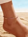 thumb 925 Sterling Silver Natural Stone Geometric Vintage  Anklet 1