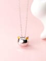 thumb 925 Sterling Silver Cute hollow cat pendant Necklace 0