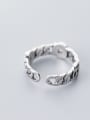 thumb 925 Sterling Silver  Vintage Hollow Chain  Free Size Ring 2