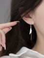thumb 925 Sterling Silver Geometric Minimalist Threader Earring 1