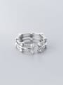 thumb 925 Sterling Silver Retro fashion multilayer Stackable Ring 2