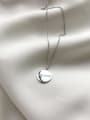 thumb 925 sterling silver simple fashion round letter necklace 0