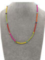 thumb Stainless steel Bead Multi Color Weave Bohemia Hand-woven Necklace 1