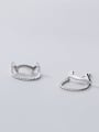 thumb 925 Sterling Silver Geometric Minimalist chain Stud Earring 1