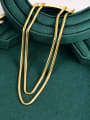 thumb Titanium Steel Snake bone chain Minimalist Multi Strand Necklace 2