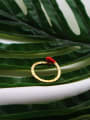 thumb 925 Sterling Silver Enamel Irregular Minimalist Band Ring 1