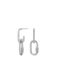 thumb 925 Sterling Silver Cubic Zirconia Geometric Minimalist Drop Earring 0