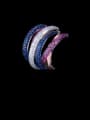 thumb Brass Cubic Zirconia Geometric Luxury Stackable Ring 4