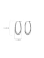 thumb 925 Sterling Silver Geometric Minimalist Huggie Earring 2