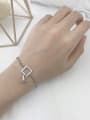 thumb Vintage Sterling Silver With Antique Silver Plated Vintage Hollow Geometry Bracelets 2