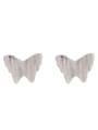 thumb 925 Sterling Silver Butterfly Vintage Stud Earring 0